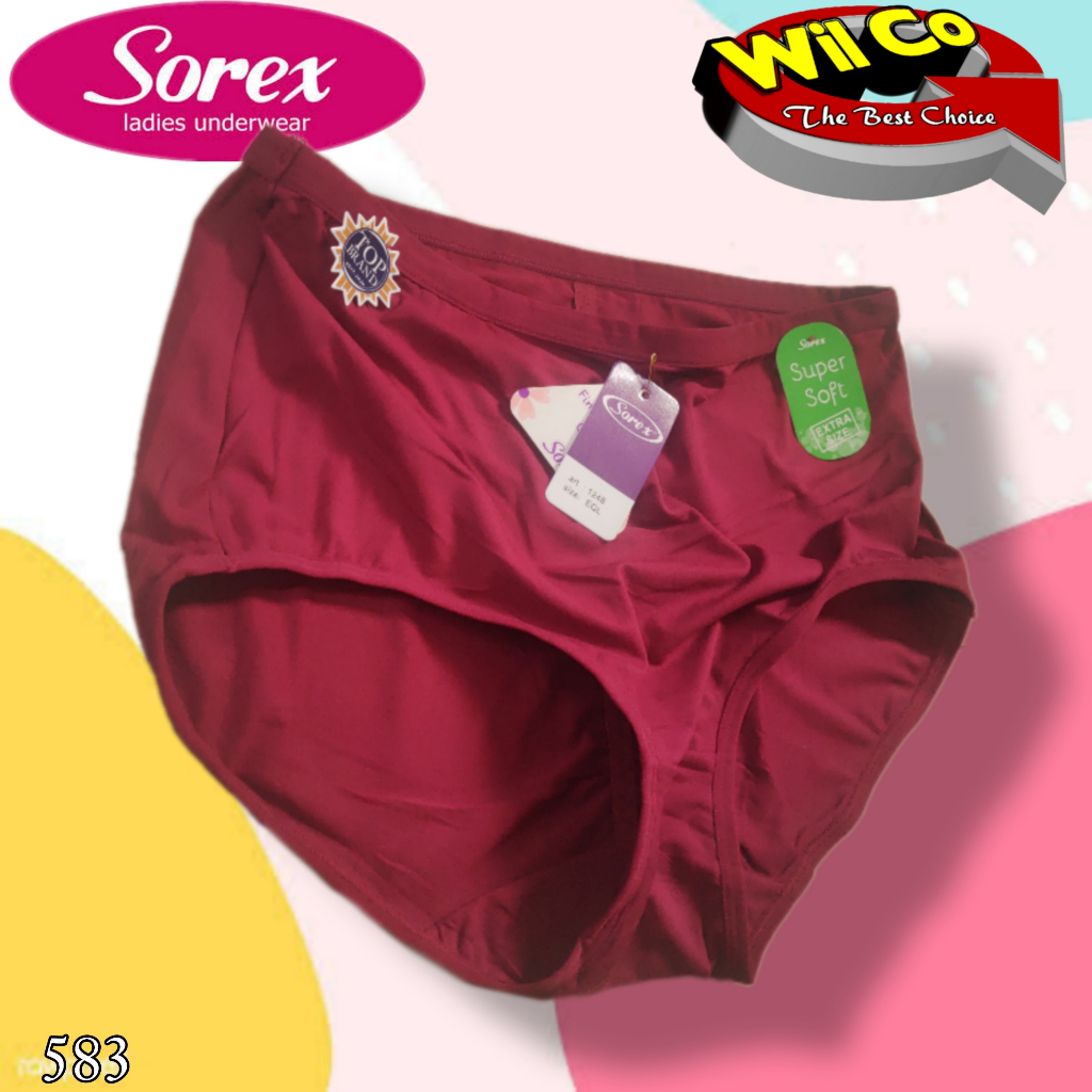 TERLARIS K583 (3 pcs) Sorex Celana Dalam Wanita Jumbo, Celana Dalam Perempuan Sorex EQL - QXL