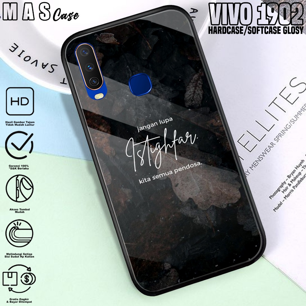 Case VIVO 1902 - Casing Hp VIVO 1902 ( QUOTES ) Silikon Hp VIVO 1902 - Softcase Glass Kaca VIVO 1902