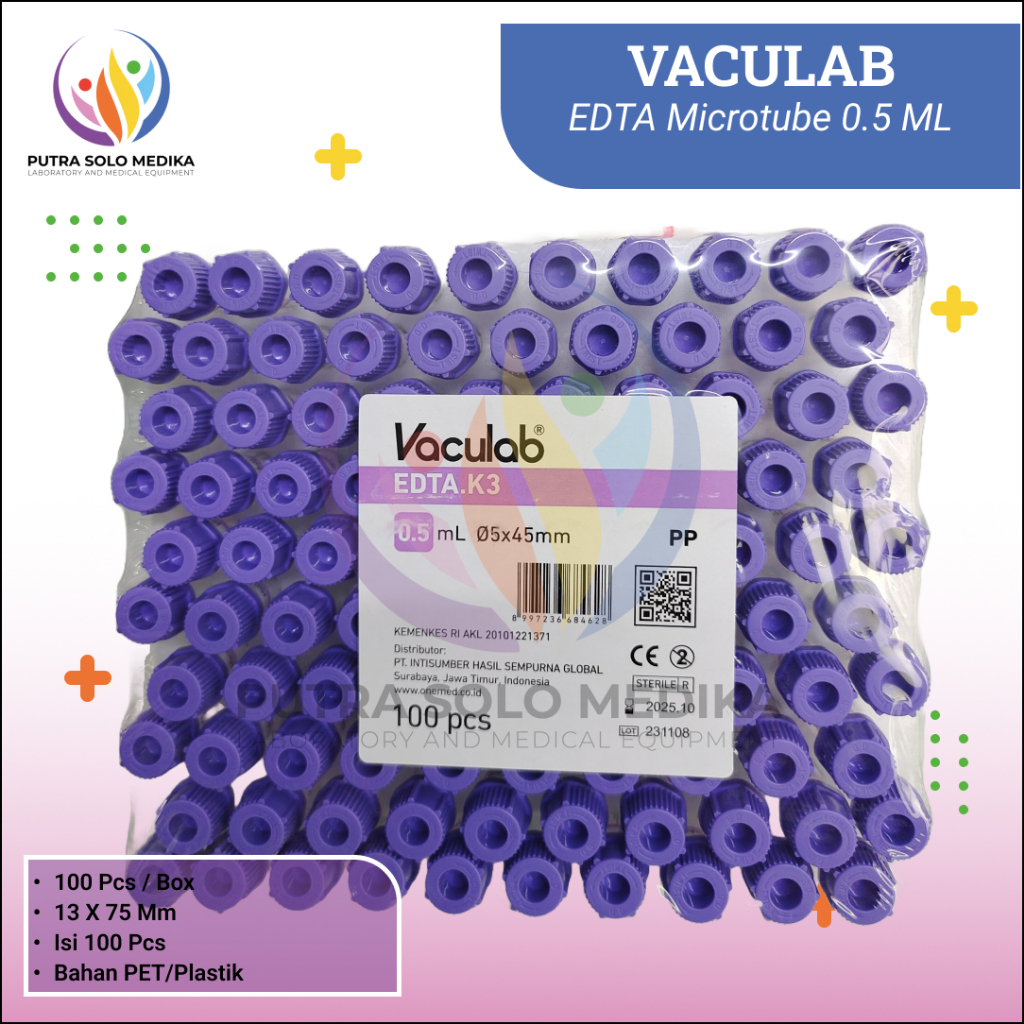 Gigikbunga Micrototube Edta 0.5 Ml Tabung Darah K3 Edta 0.5 Ml Blood Collection Tube Tabung Edta