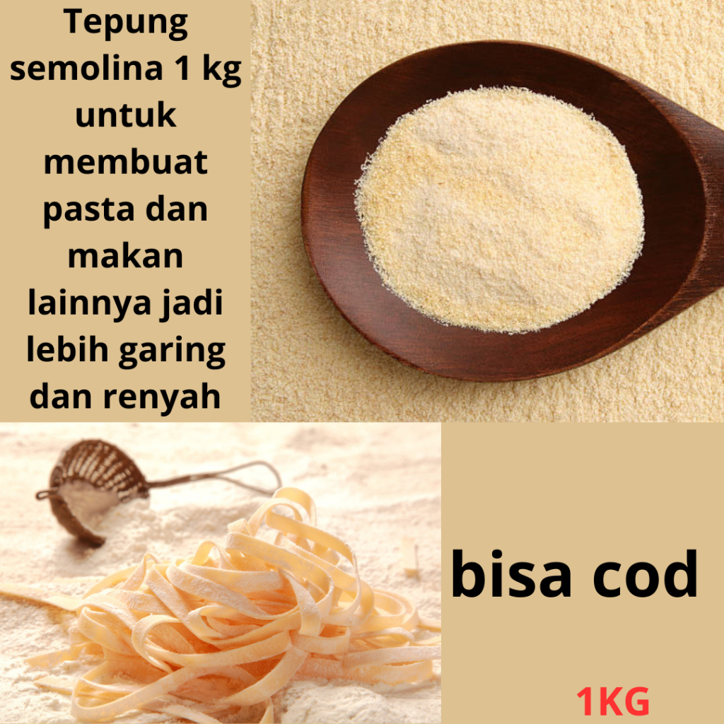 

Tepung semolina 1 kg untuk membuat pasta roti