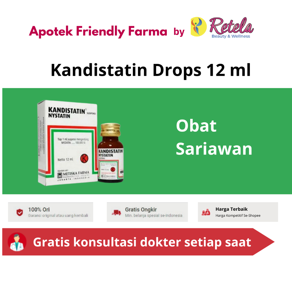 KANDISTATIN SUSP 12ML / OBAT SARIAWAN