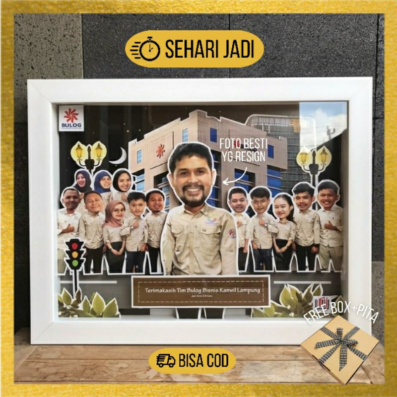 Scrapframe PopUp 3D Kado Karikatur Perpisahan Ulang tahun wisuda