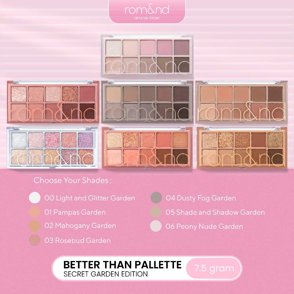 BeAutYA- ROMAND - Better Than Palette - Secret Garden Series