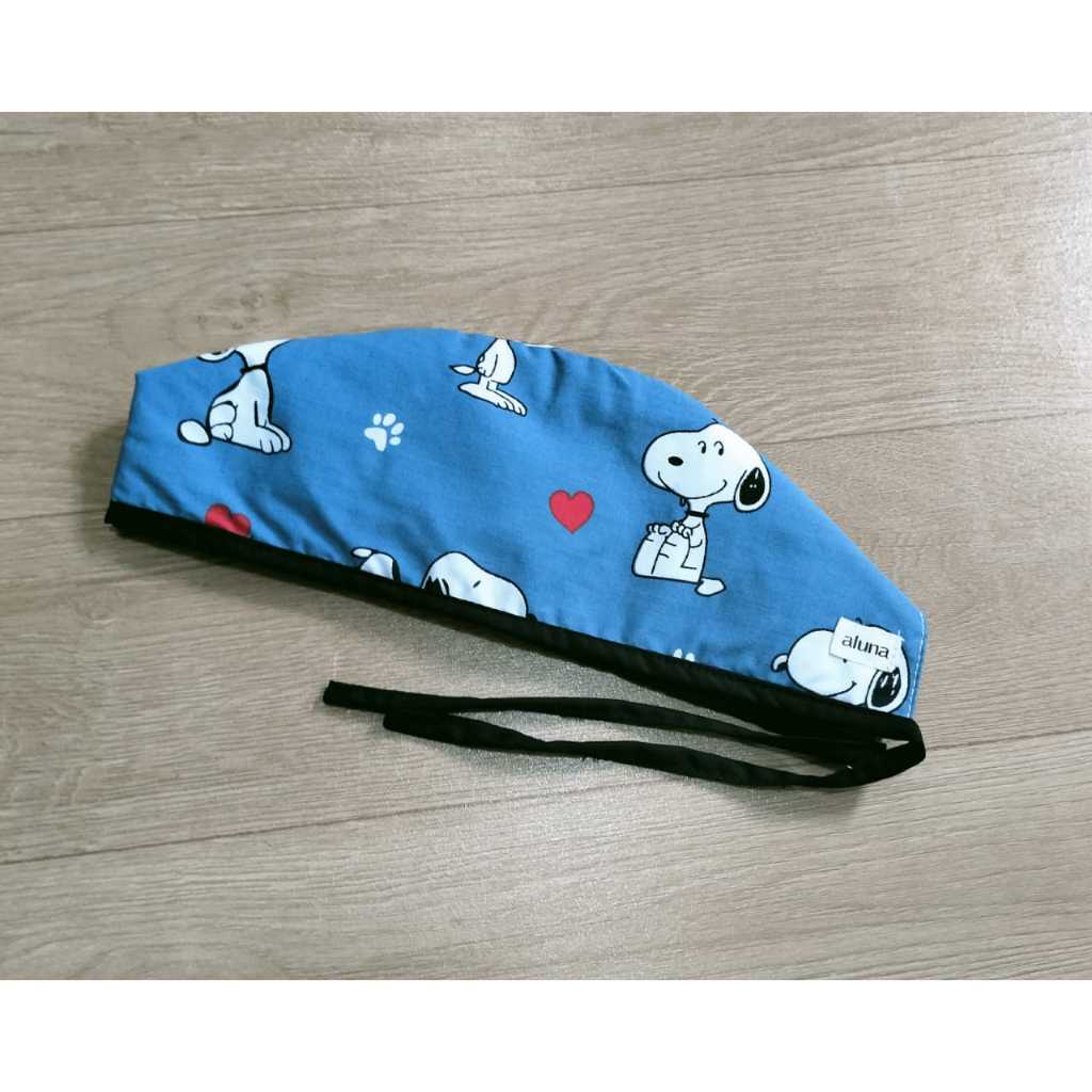 Topi dokter/Scrub hat/Surgical cap/Headcap katun motif Snoopy