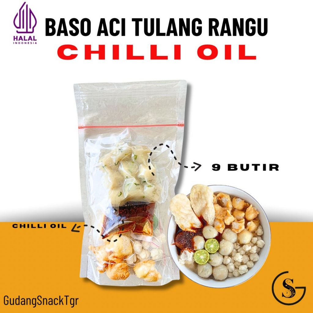 

[CHILLI OIL] 1 BUNGKUS BASO ACI TULANG RANGU CHILLI OIL HOTPOT INSTAN