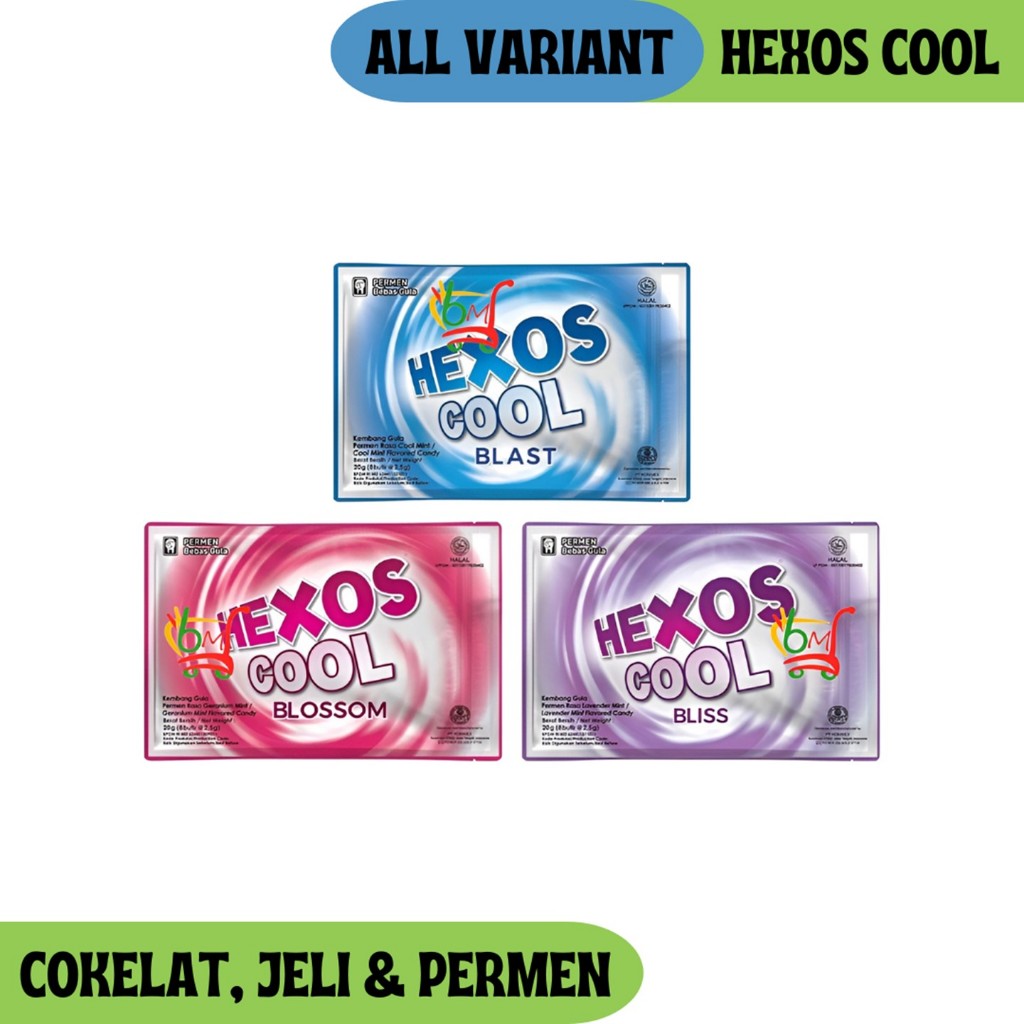 

Hexos Cool Permen Bebas Gula Sugar Free Mint Candy All Variant