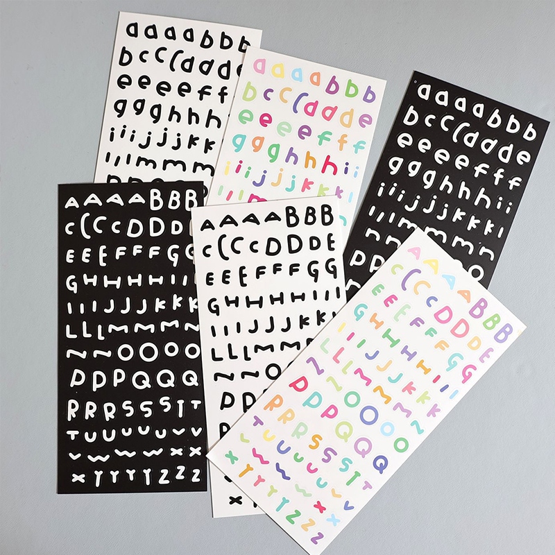 

Eeghrerr 1Pc Stiker Kartun Huruf Laser/Stiker Alfabet Lucu Stiker Dekorasi Kartu Album