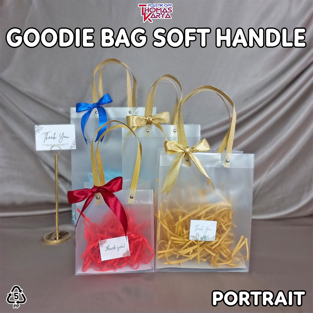 

Goodie Bag Doff Transparan Tas Hampers Hand Bag Tote Gift Premium Mika Polos Souvenir Totebag Buram