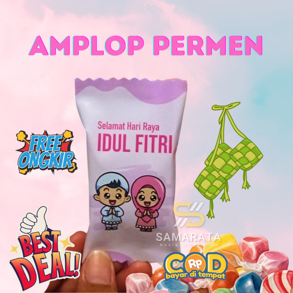 

Amplop Hari Raya Idul Fitri Model Permen / Angpao Lebaran Unik / Amplop lebaran viral