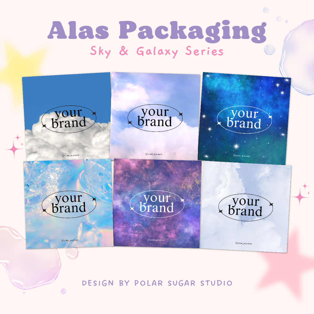 

[SKY & GALAXY] Alas Packing Gelang Cincin Gift Aesthetic - Kertas Packaging Free Plastik Opp