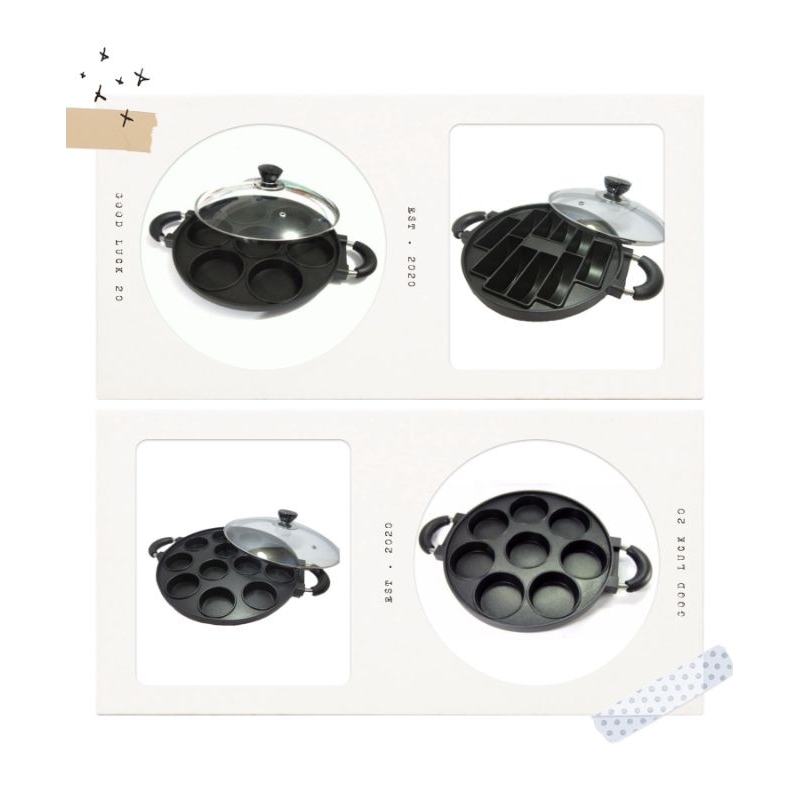 cetakan Kue Pukis/ cetakan Martabak/ cetakan Dorayaki Mini 7 Lubang/ cetakan pembuatan makanan tahan