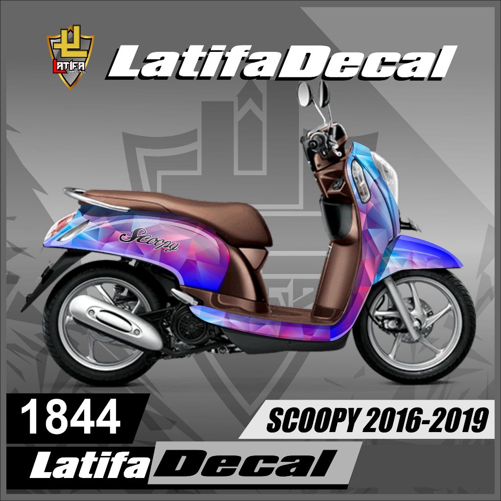 Decal Stiker Scoopy Decal Scoopy full body Full Blok Decal Scopy Dekal Stiker Scoopy Fi 2016 - 2019 
