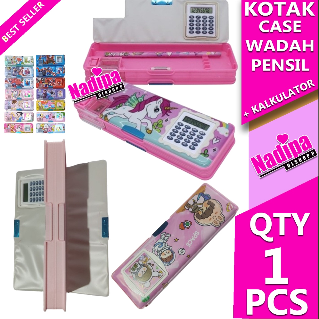 

KOTAK WADAH TEMPAT PENSIL + KALKULATOR nadipa olshopp