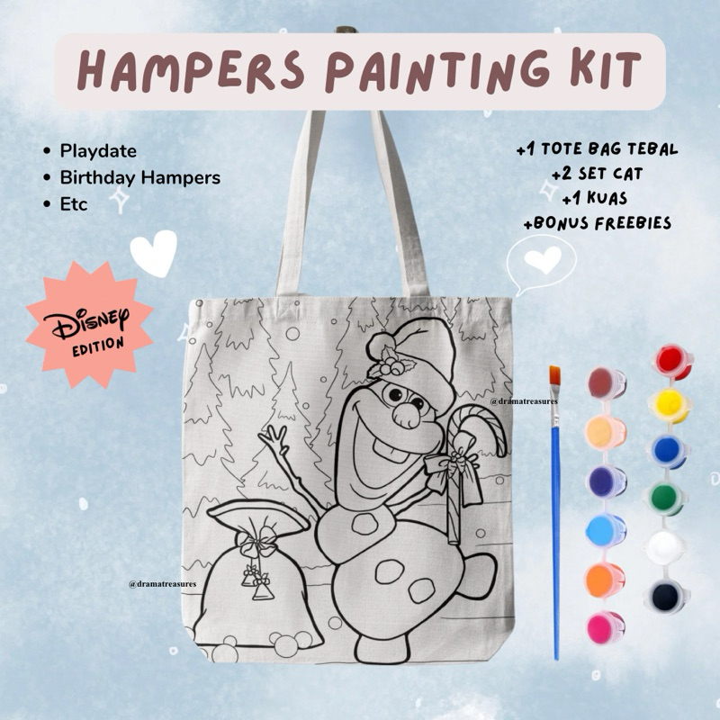 DISNEY HAMPERS TOTE BAG PAINTING KIT - Olaf