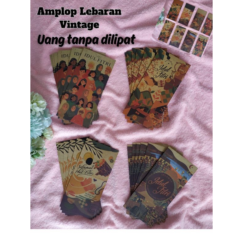 

(READY! LANGSUNG KIRIM) UANG TIDAK DILIPAT . AMPLOP LEBARAN PREMIUM VINTAGE TEBAL VIRAL. 1 PAX ISI 10