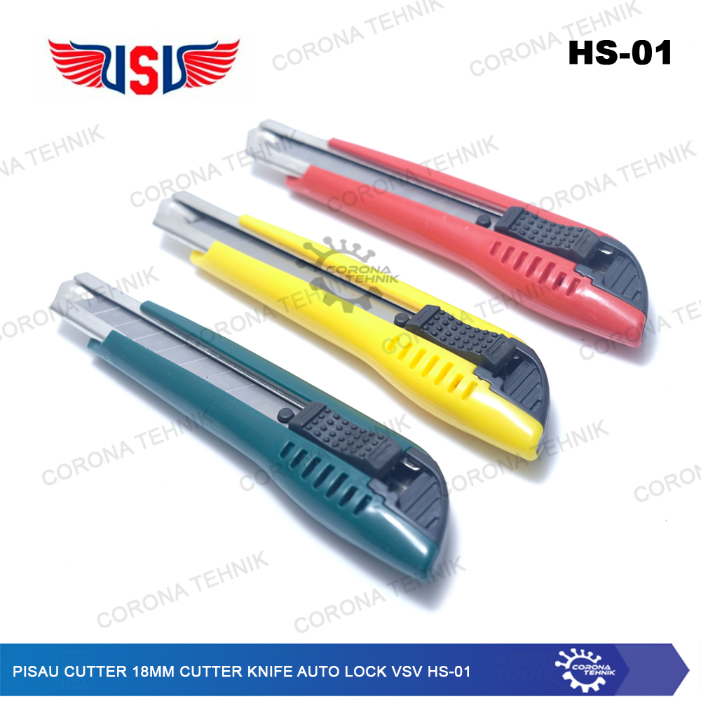 

VSV HS-01 - Pisau Cutter 18mm Cutter Knife Auto Lock
