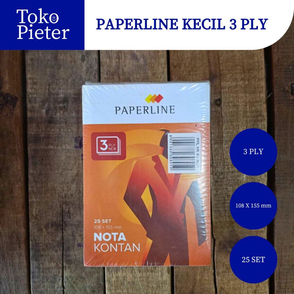 

NOTA KONTAN KECIL 3 PLY PAPERLINE 25 LEMBAR (1PCS) MURAH SURABAYA