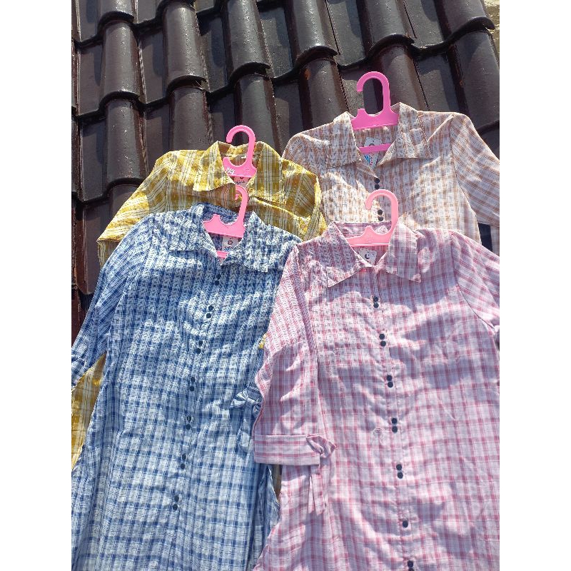 LONG TUNIK MOTIF KOTAK