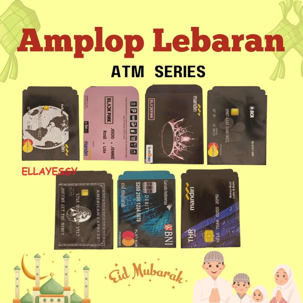 

AMPLOP LEBARAN 2024 MOTIF KARTU BANK SIAP JUAL ( 1 PACK ISI 10) MEDIUM UK 7*12