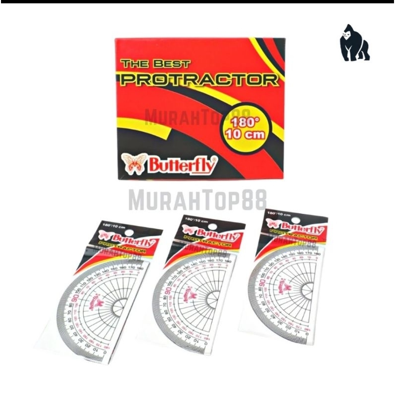 

Penggaris busur derajat butterfly 180 derajat /pc
