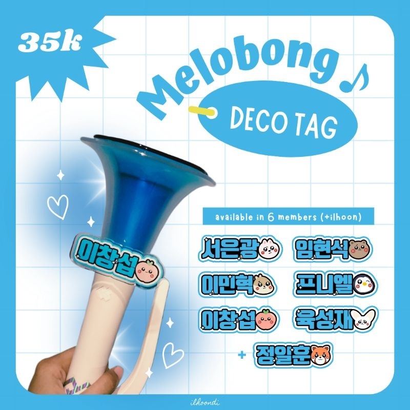 Melobong Deco Tag | BTOB Lightstick Accessoris
