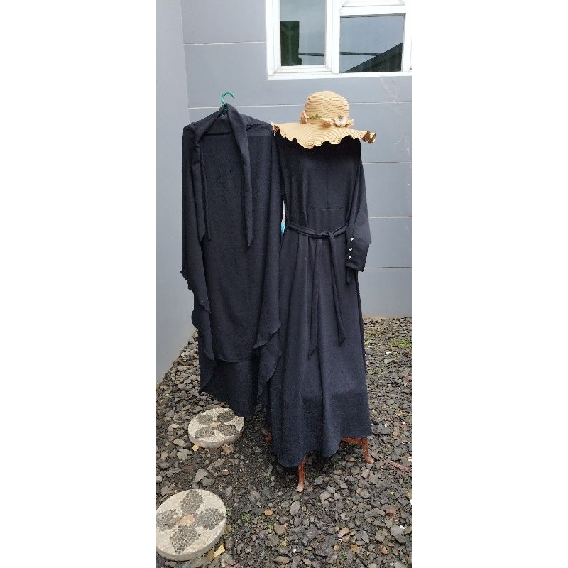 ARIELLA SET FRENCH KHIMAR GAMIS SYAR'I WANITA KEKINIAN