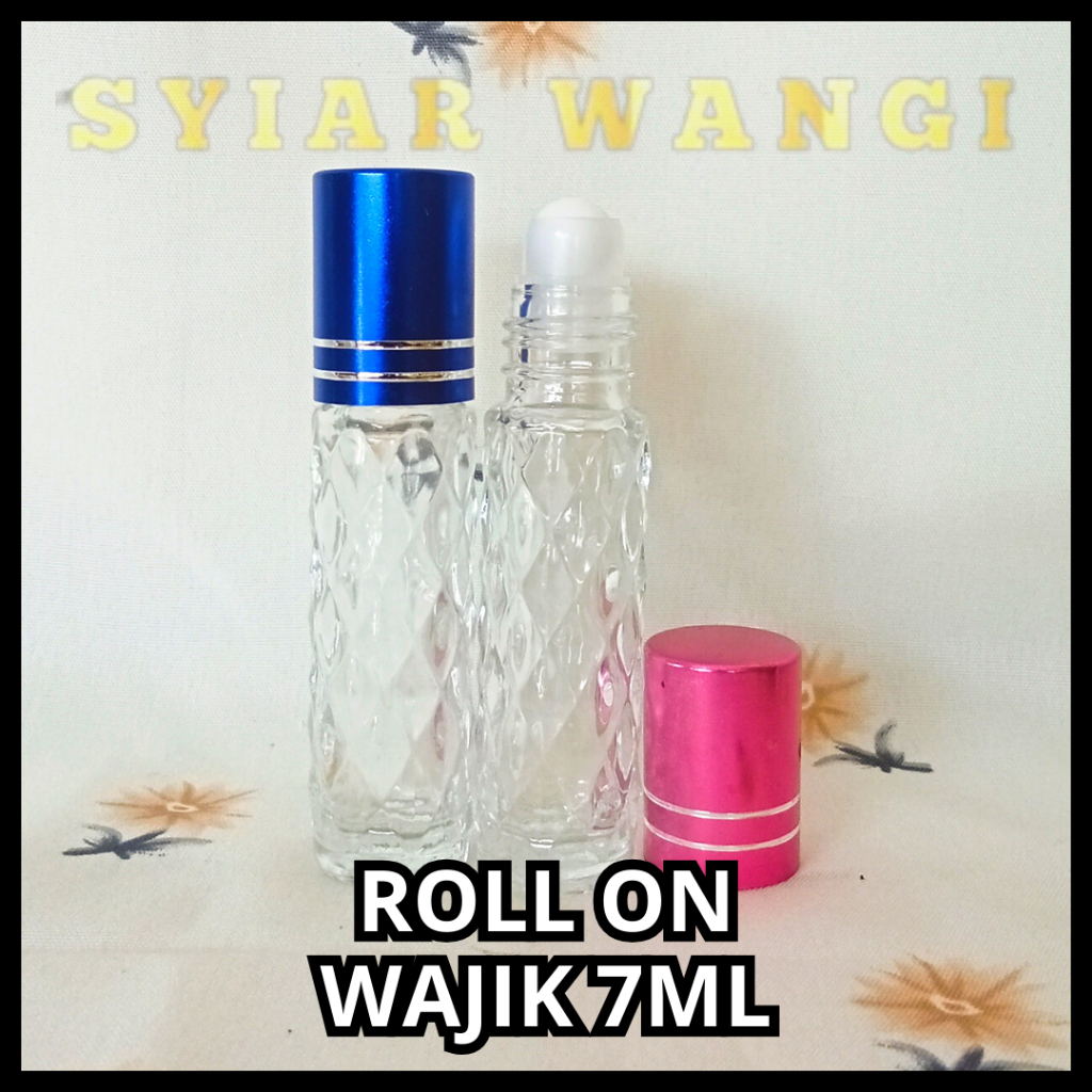 Botol Parfum Roll On Wajik Warna 7ML - Botol Parfum isi ulang Roll On Wajik - Botol Roll On Wajik /l