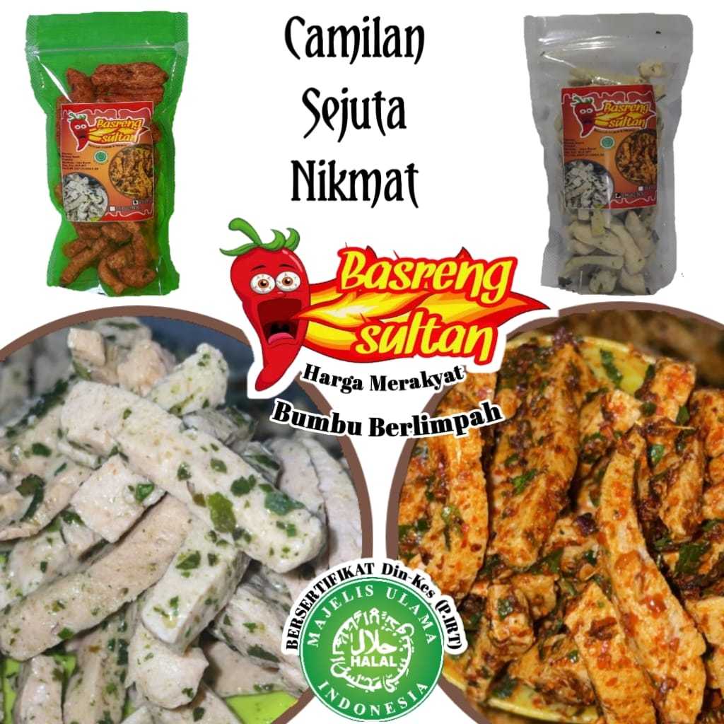 

[BIG SALE] Basreng/stik/ ORI / PEDAS /daun jeruk 75g/Basreng Sultan