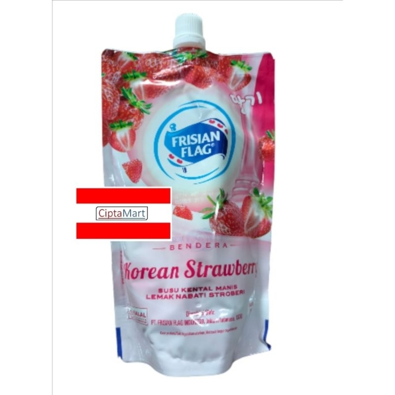 

Susu Kental Manis Bendera Korean Stroberi 260 gr