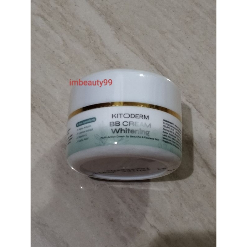 Kitoderm BB Cream Whitening - krim alas bedak pemutih pencerah wajah