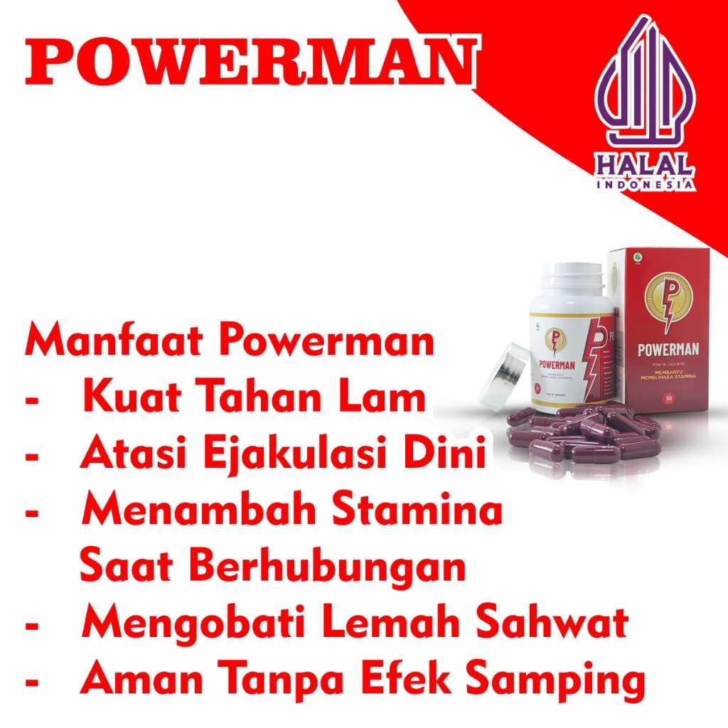 POWERMAN OBAT KUAT HERBAL STAMINA PRIA TERBAIK TAHAN LAMA