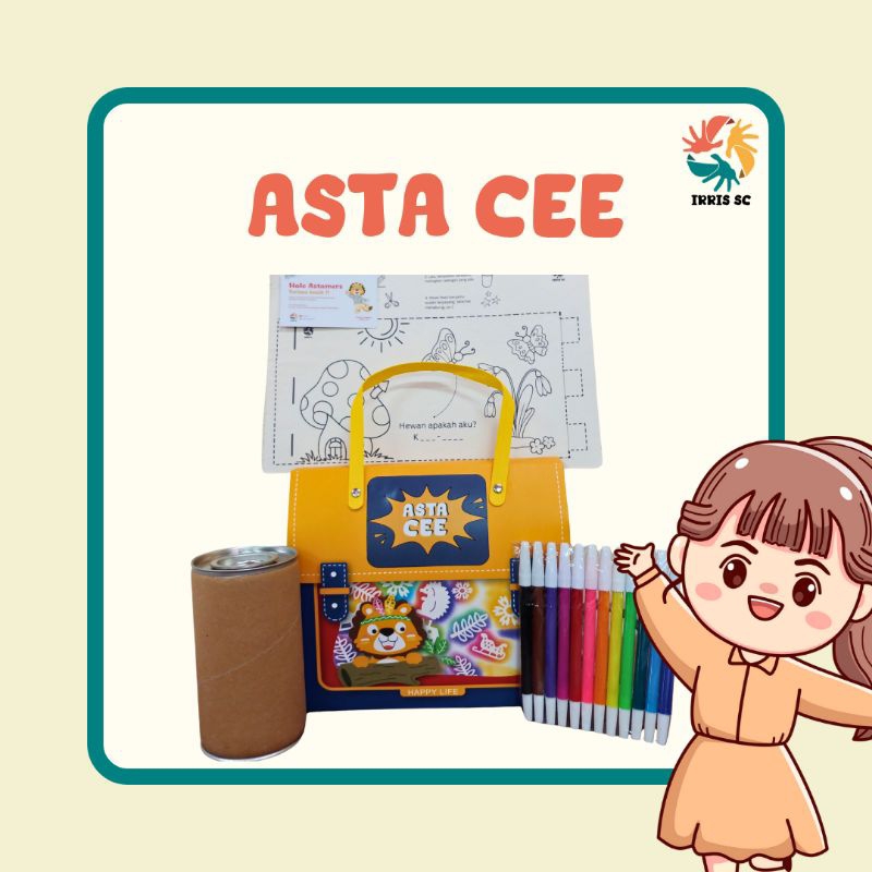 

Media Pembelajaran Asta Cee, Celengan, Tabungan, Menabung, Kertas Daur Ulang, Tas Lucu, Mewarna, Mainan Anak