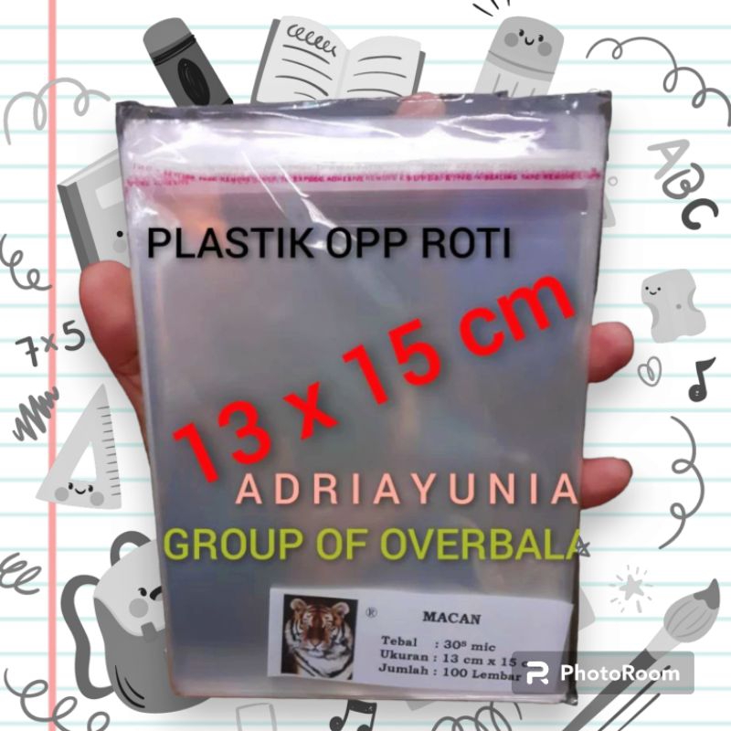 Plastik OPP 13 x 15 tebal 30 micron - Plastik Opp 13x15 cm tebal 30 micron