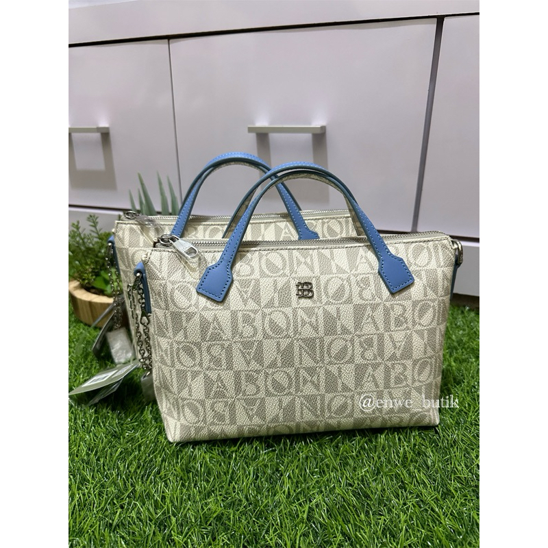 new tas bonia fendy mono putih