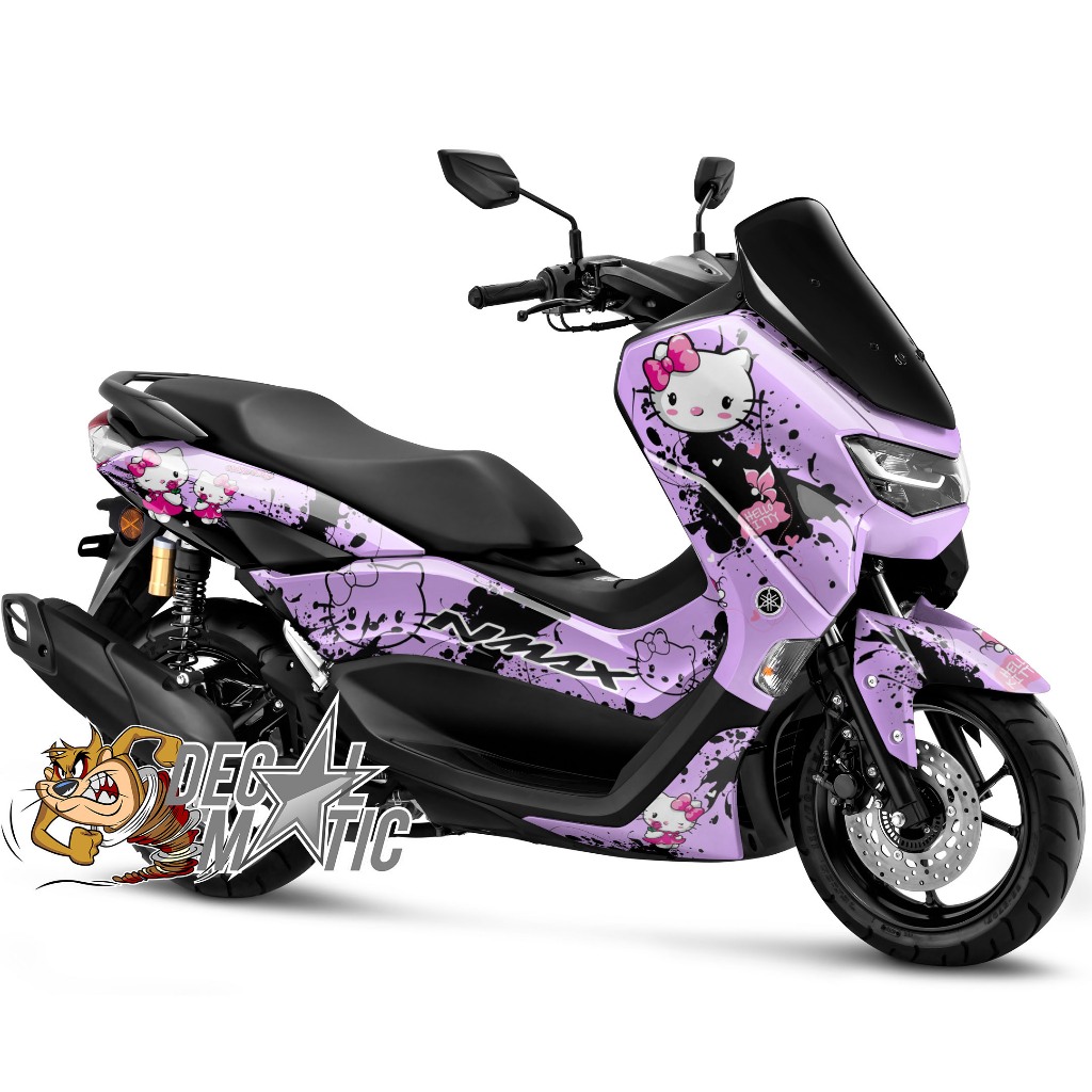 Decal stiker Full body Motor Yamaha Old Nmax 2015 2016 2017 2018 2019  New Nmax 2020 2021 2022 2023 Hello Kitty Simple