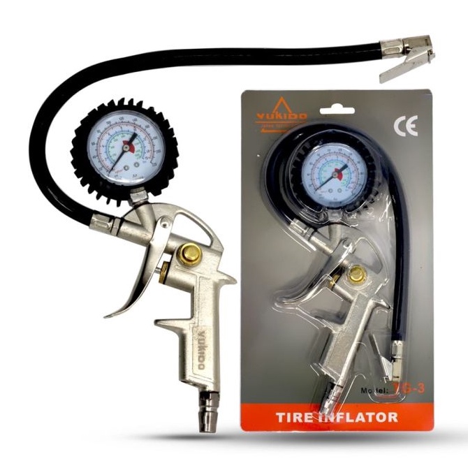 ho NEW INFLANTOR ALAT UKUR TEKANAN ANGIN KOMPRESOR Air Pressure Gun Ukuran Angin 3 in 1 Isi Angin Po