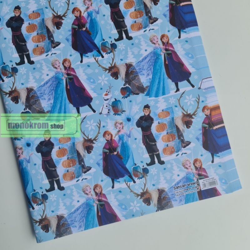 

Kertas Kado Sansan Wawa Kids Frozen Elsa Anna Blue Biru - Wrapping Paper