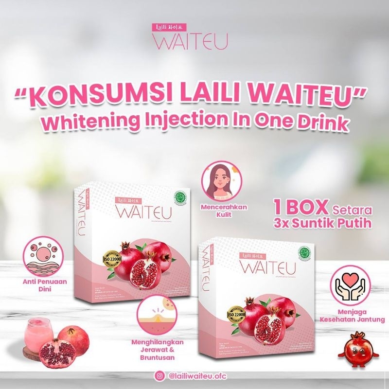 LAILI BRAND ORIGINAL WAITEU COLLAGEN DRINK - Minuman Kolagen 150gr - Pemutih Detox Tubuh Penyembuh P
