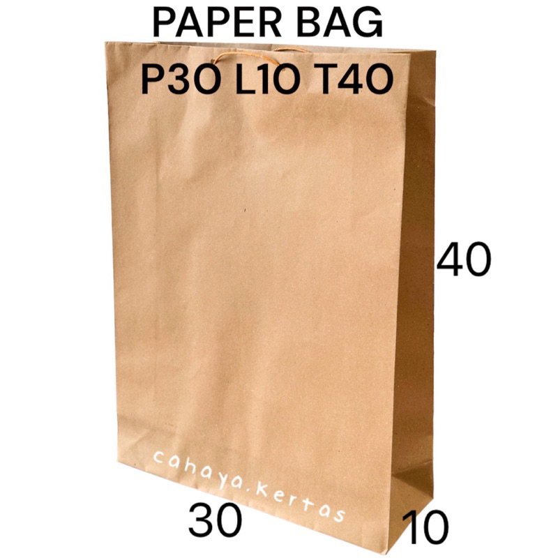 

Paper bag jumbo XL 30 x 40 shopping bag P30 L10 T40