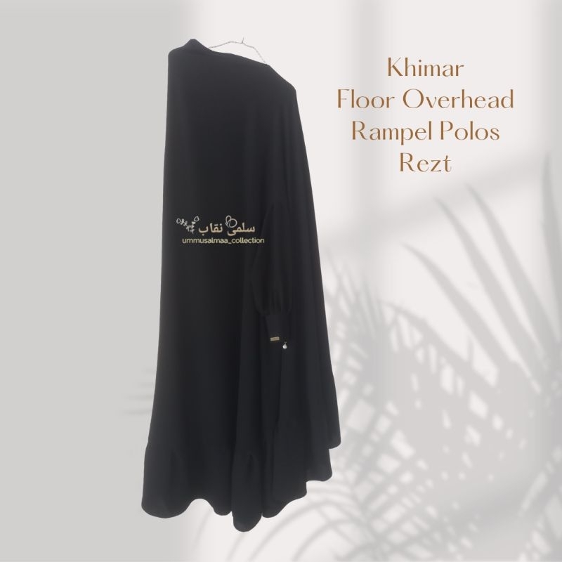 Khimar Floor Overhead Rampel Polos Manset Polos Rezt Jetblack