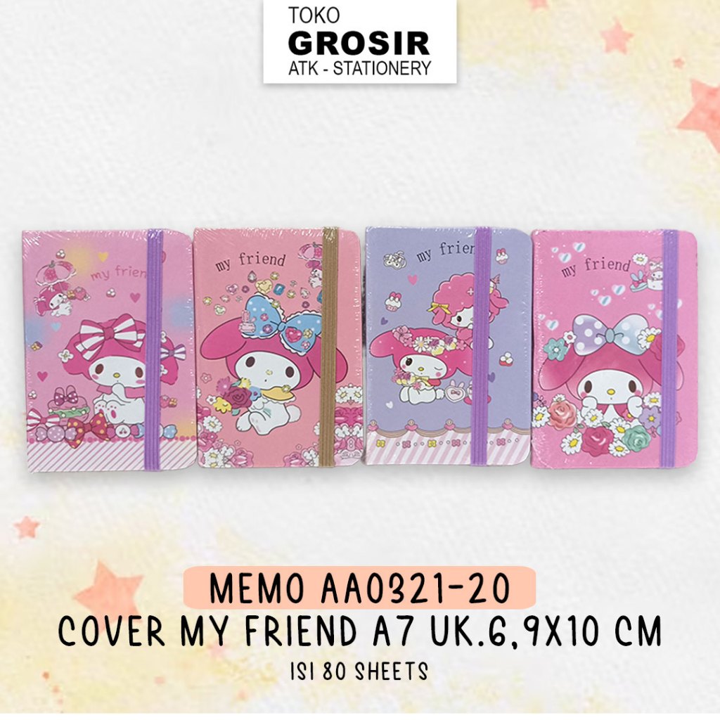 

MEMO TALI A7 AA0321-20 COVER MY FRIEND (6,9x10cm) / Notebook Gemoy My Melody