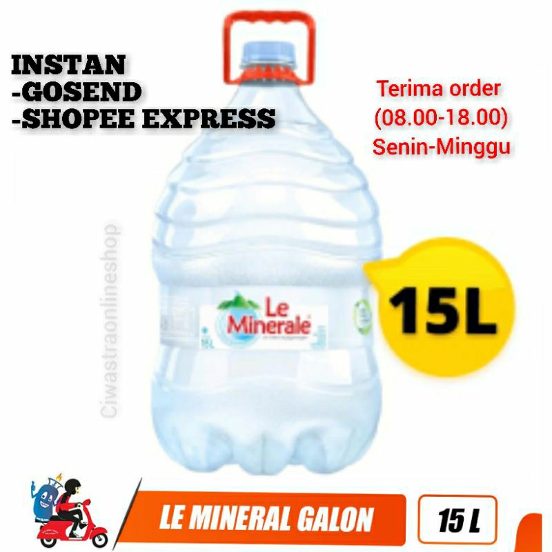 

LE MINERALE GALON 15L / AIR GALON LE MINERAL / GALON SEKALI PAKAI