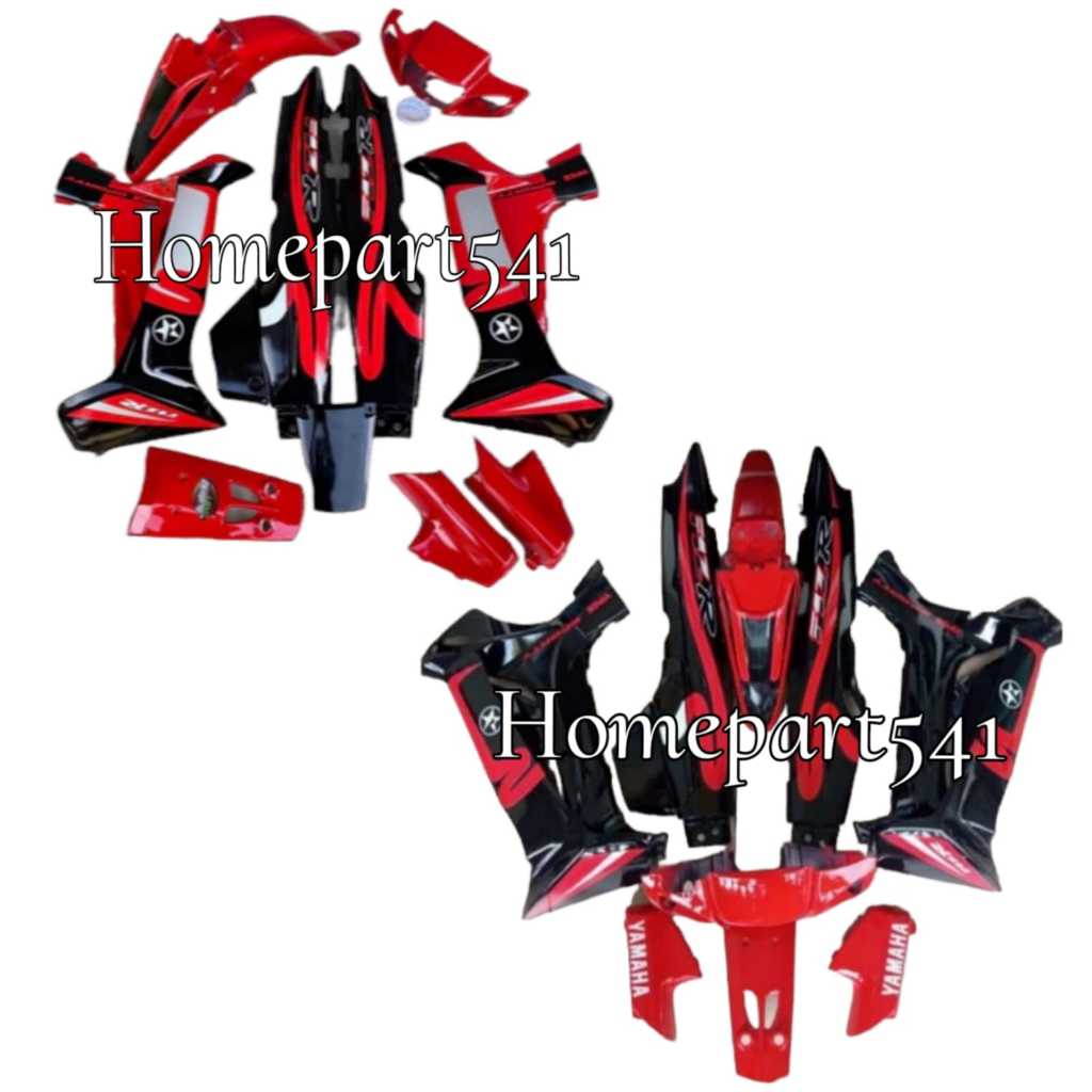 FULL SET BODY HALUS YAMAHA FIZR FIZ R CALTEX SET STRIPING HITAM MERAH