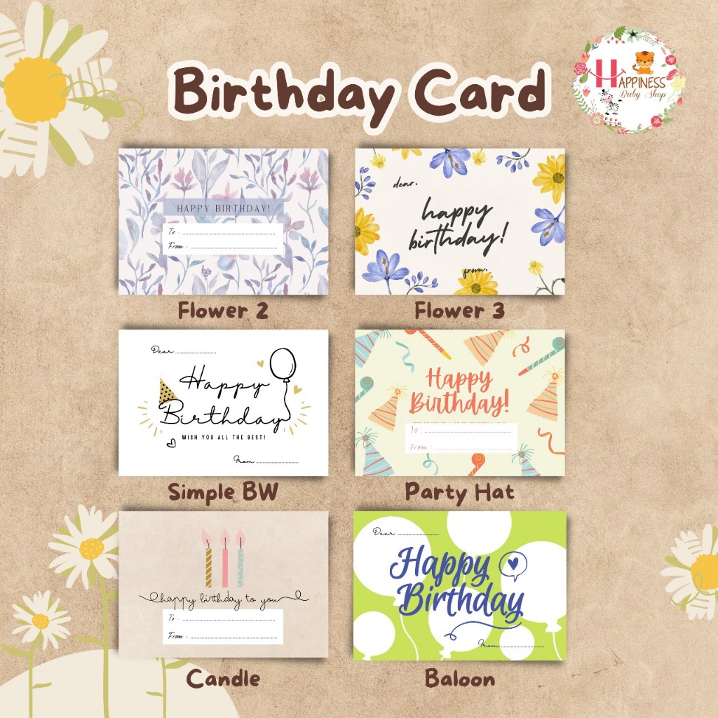 Kartu / Sticker / Stiker Ucapan Ulang tahun