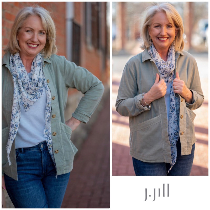 J.jill mix plaid double cloth