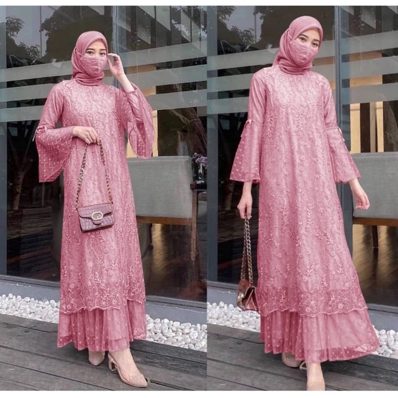 MAXI GELA (M ,L, XL, XXL) GAMIS MUSLIM GAMIS MURAH GAMIS PESTA