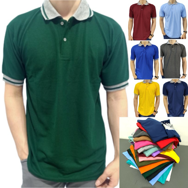 Kaos Kerah Pria Polos Lakos Dewasa M L XL XXL XXXL Legan Pendek Polo Shirt WANGKY
