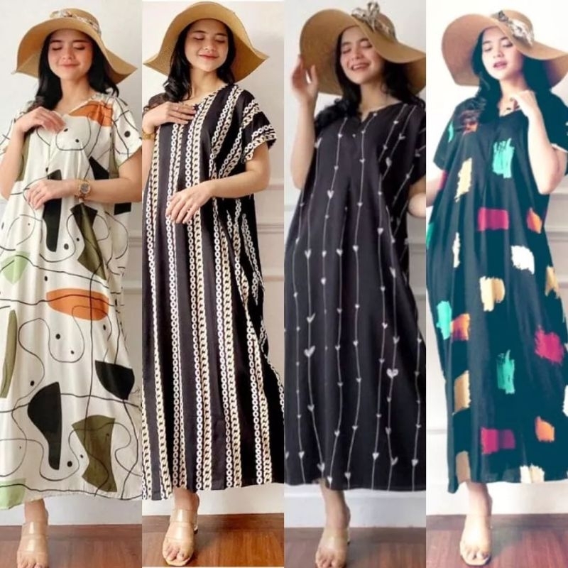 Daster Hebel Zipper Busui Panjang Semata Kaki