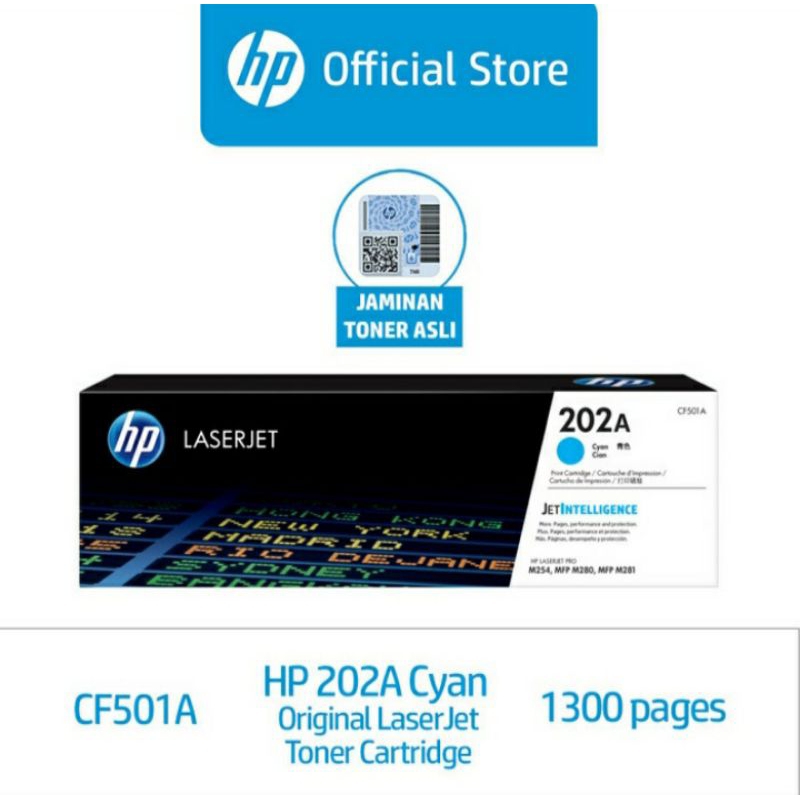 Toner hp laserjet 202A Cyan CF501A original