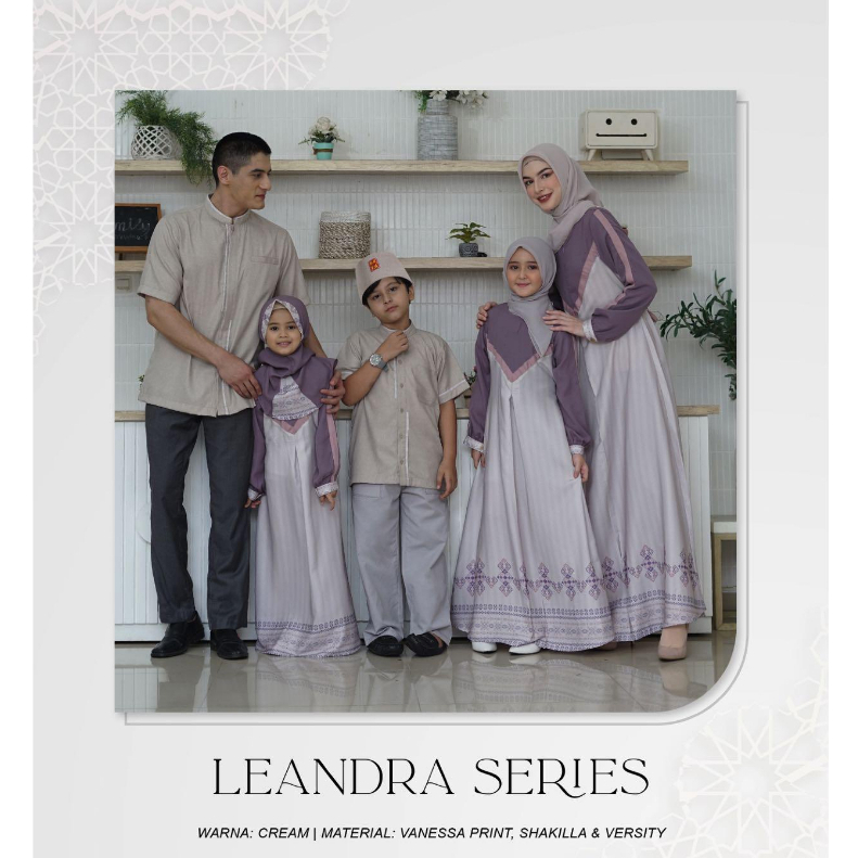 Sarimbit Leandra Series - Cream by Keke / Sarimbit Keluarga Terbaru 2024 / Baju Sarimbit Keluarga / 